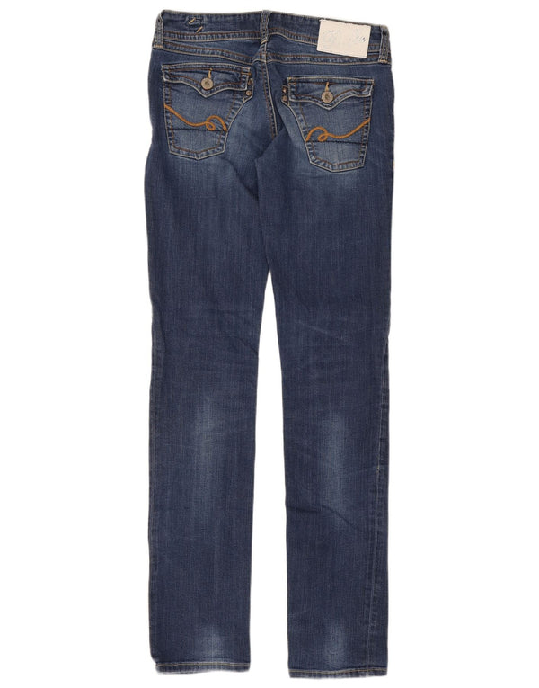 Rifle Womens Slim Jeans W29 L33 Blue Cotton