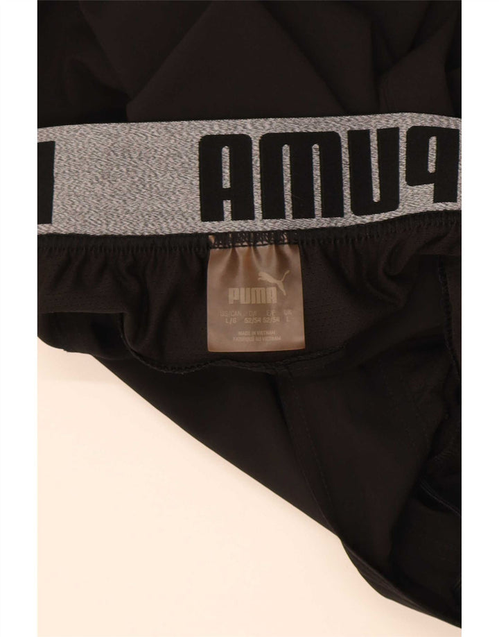 Puma Mens Graphic Sport Shorts Large Black Polyester