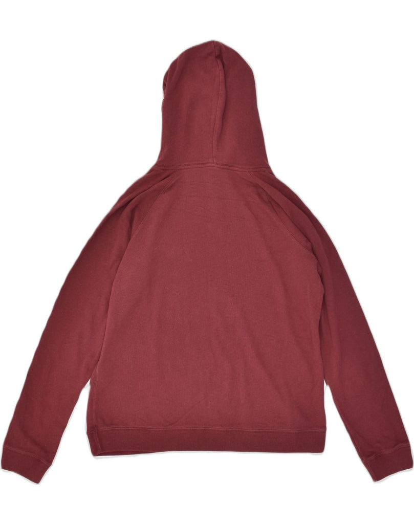 JACK WILLS Womens Graphic Hoodie Jumper UK 14 Large Maroon Cotton | Vintage Jack Wills | Thrift | Second-Hand Jack Wills | Used Clothing | Messina Hembry 