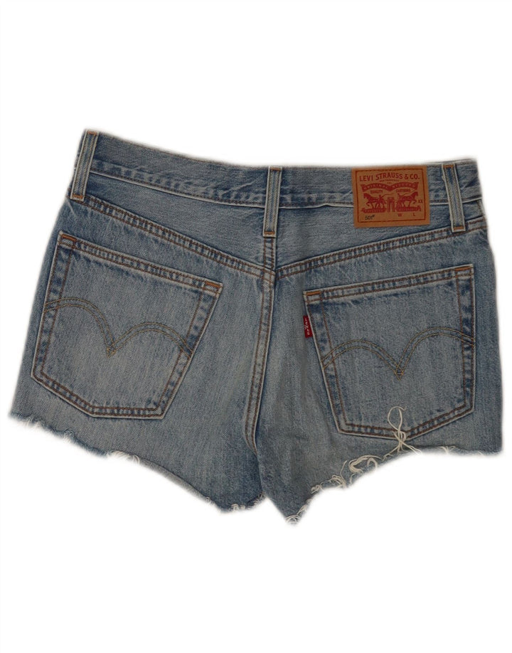 Levi's Womens 501 Distressed Denim Shorts W26 Small Blue Cotton