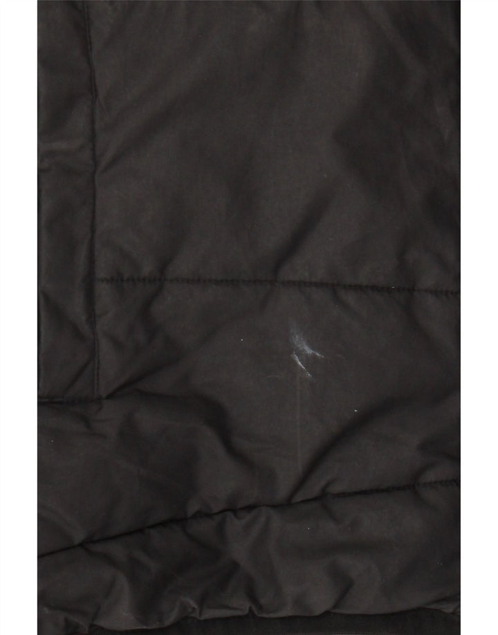 Adidas Boys Hooded Padded Jacket 11-12 Years Black Polyester