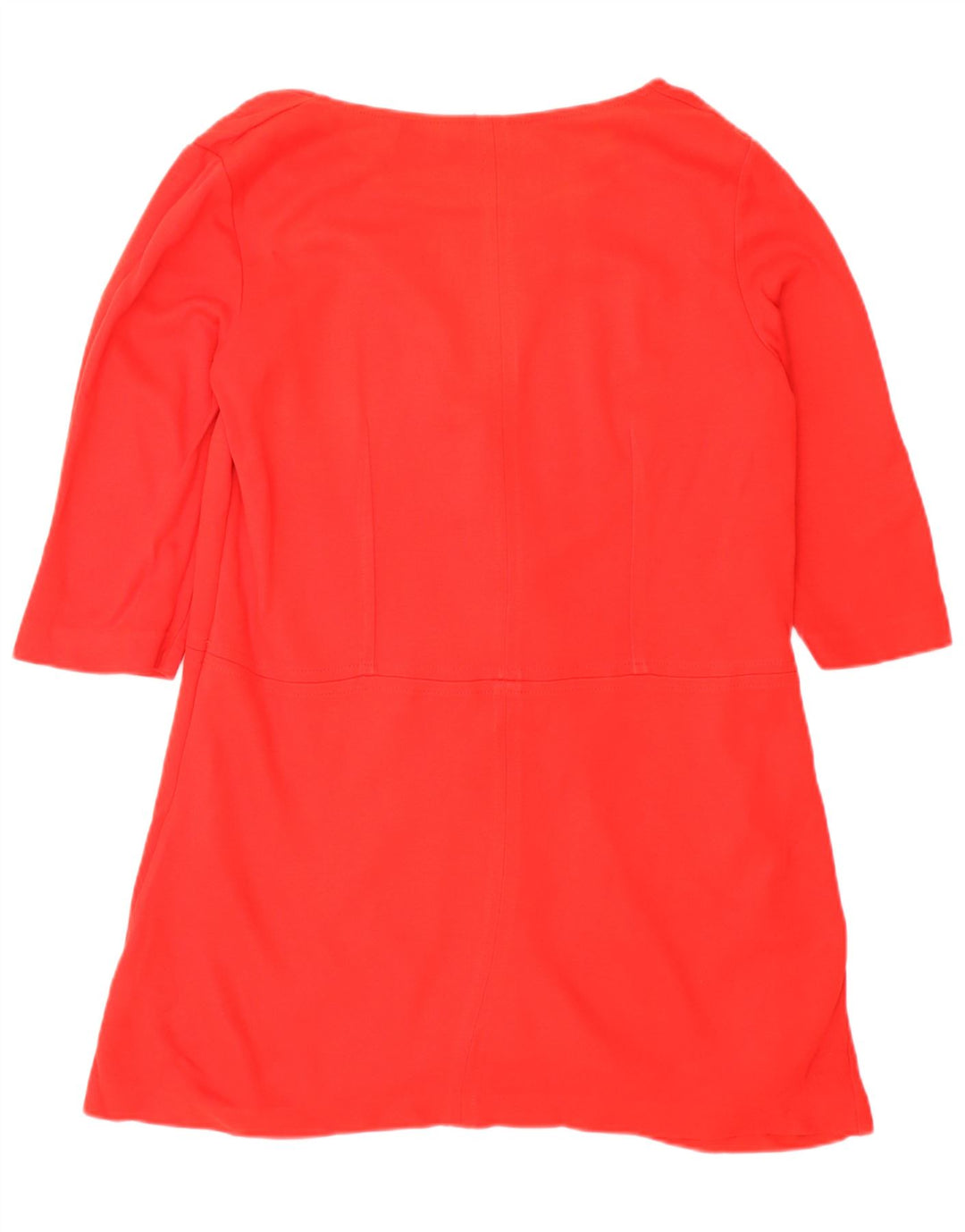Zara Womens 3/4 Sleeve Tunic Dress UK 16 Large Red Polyester