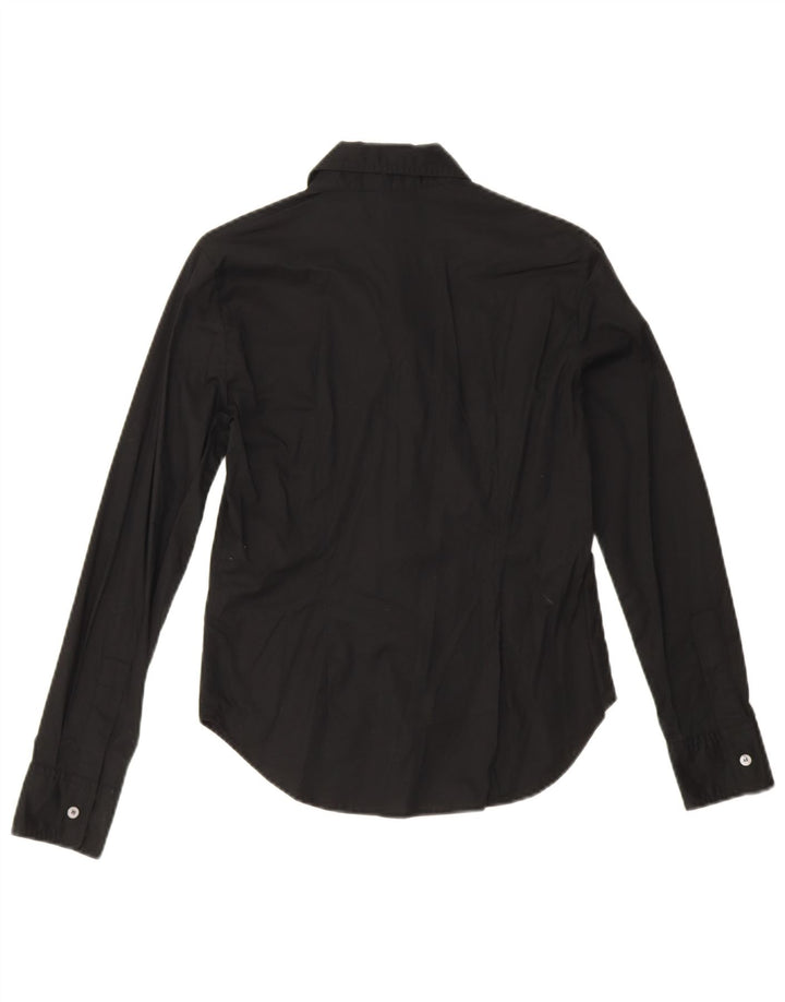 Dkny Womens Shirt US 2 XS Black Cotton
