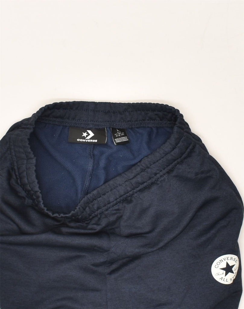 CONVERSE Boys Tracksuit Trousers Joggers 12-13 Years Large Navy Blue | Vintage Converse | Thrift | Second-Hand Converse | Used Clothing | Messina Hembry 