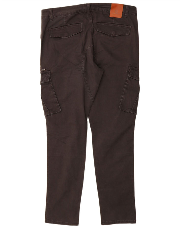 ON SPIRIT Mens Slim Cargo Trousers W34 L31 Grey