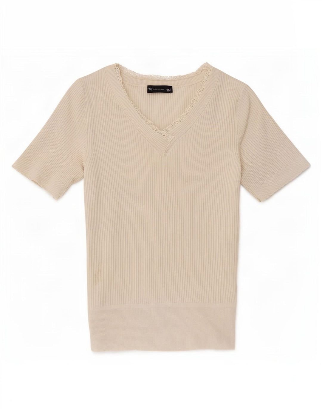 Marks & Spencer Womens T-Shirt Top UK 8 Small Off White Acrylic