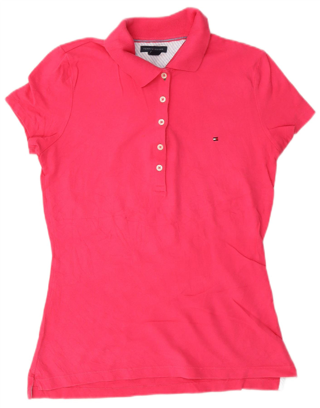 Tommy Hilfiger Womens Polo Shirt UK 10 Small Pink