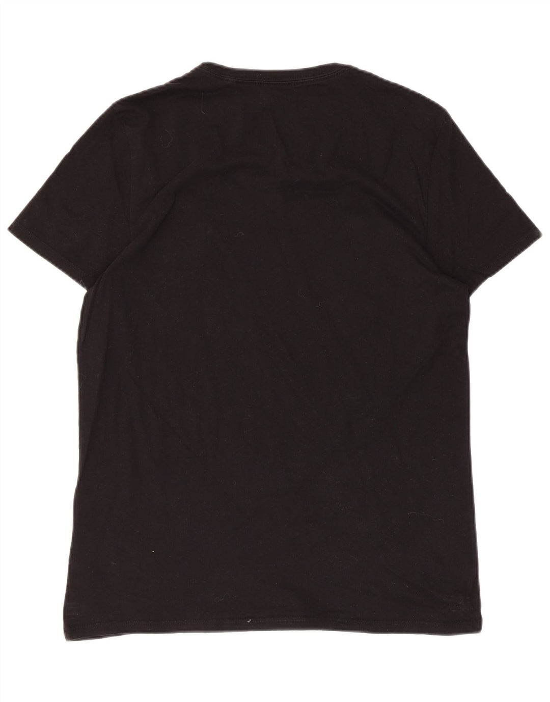 GUESS Mens Graphic T-Shirt Top Medium Black Cotton