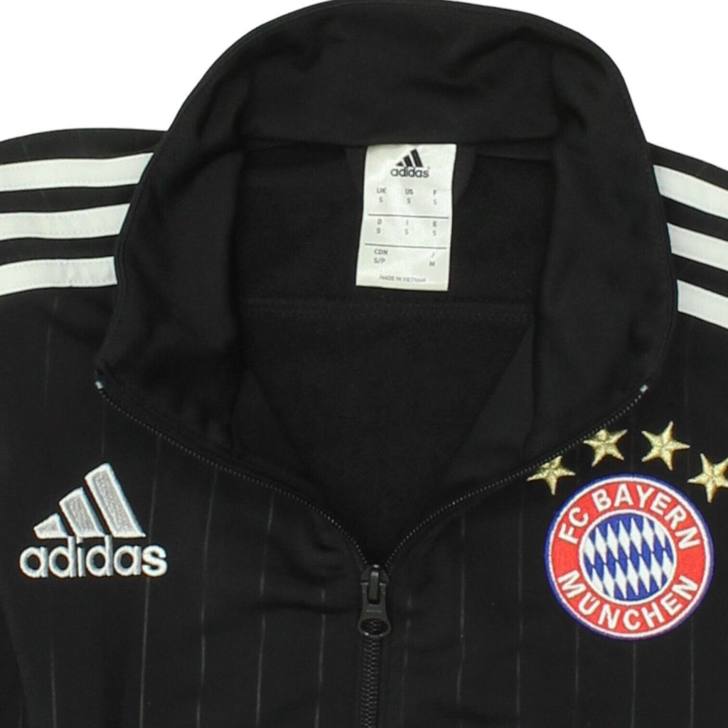 Bayern Munich 2015 Adidas Mens Black Track Jacket | German Football Sportswear | Vintage Messina Hembry | Thrift | Second-Hand Messina Hembry | Used Clothing | Messina Hembry 