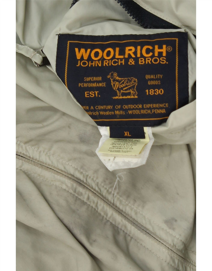 Woolrich Mens Reversible Jacket UK 42 XL Off White Nylon