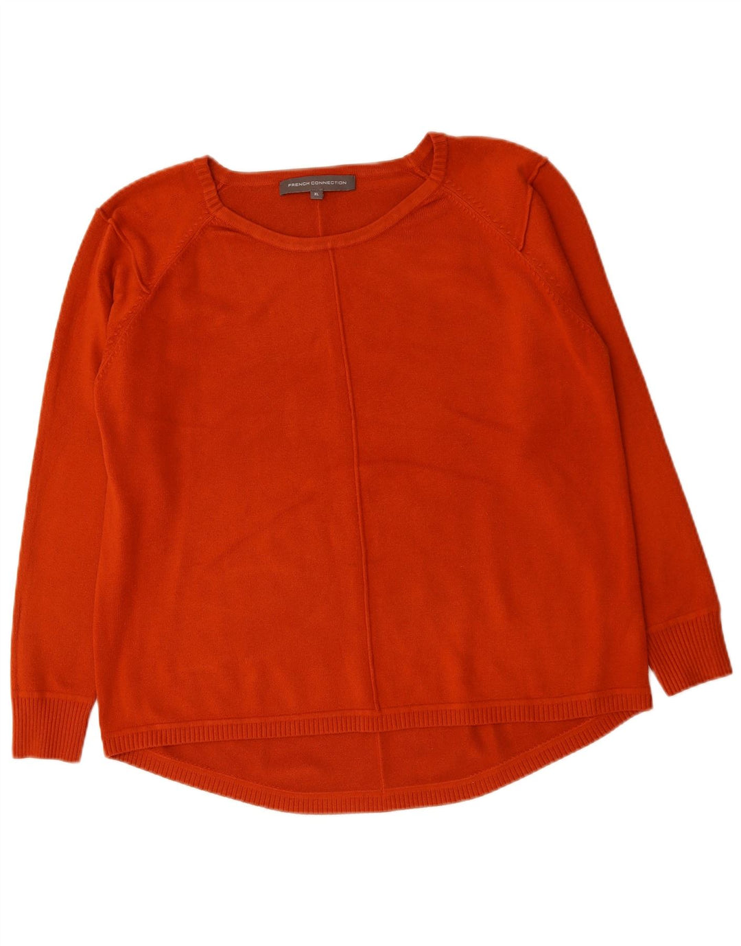 FRENCH CONNECTION Womens Boat Neck Jumper Sweater UK 18 XL Orange