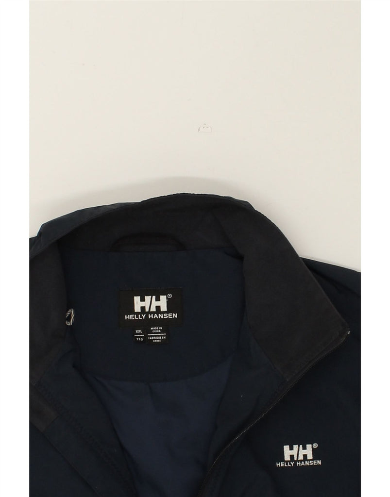 HELLY HANSEN Mens Bomber Jacket UK 44 2XL Navy Blue Nylon | Vintage Helly Hansen | Thrift | Second-Hand Helly Hansen | Used Clothing | Messina Hembry 