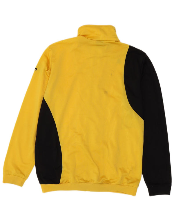 Adidas Boys Graphic Tracksuit Top Jacket 13-14 Years Yellow Colourblock