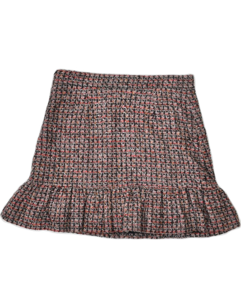 VALENTINO Womens Mini Skirt IT 42 Medium W30 Grey Check Wool | Vintage | Thrift | Second-Hand | Used Clothing | Messina Hembry 