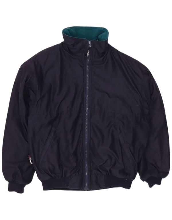 MUSTO Mens Polartec Bomber Jacket UK 40 Large Navy Blue Polyester