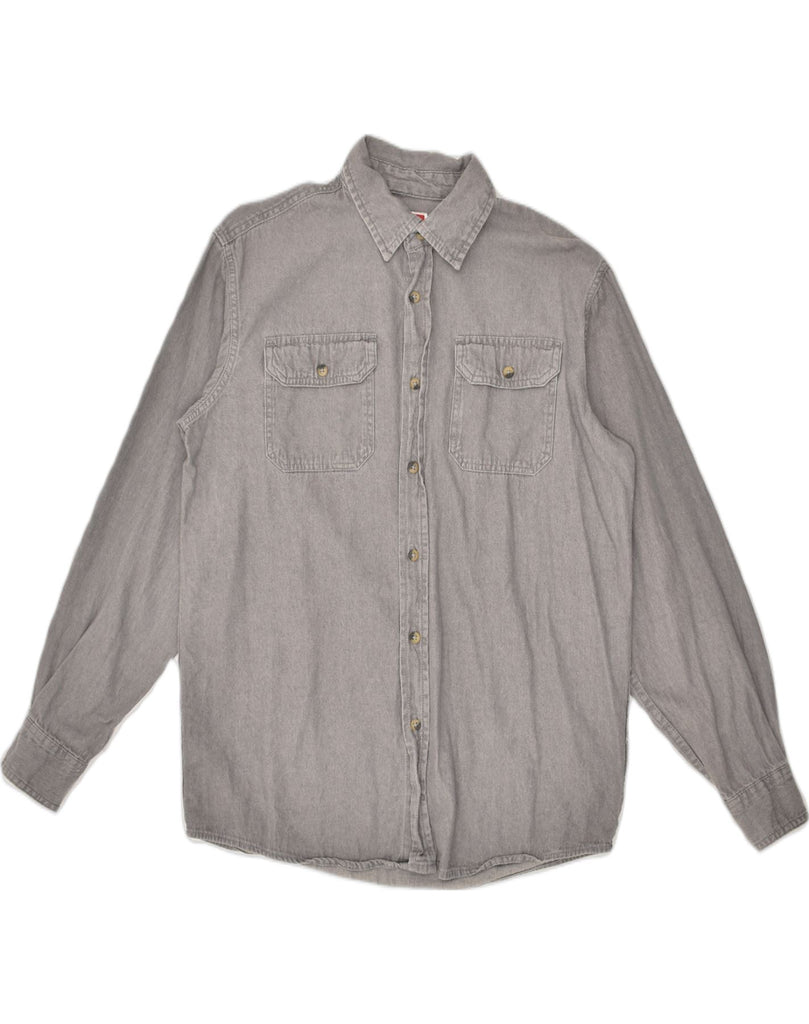 WRANGLER Mens Shirt Small Grey Cotton | Vintage Wrangler | Thrift | Second-Hand Wrangler | Used Clothing | Messina Hembry 