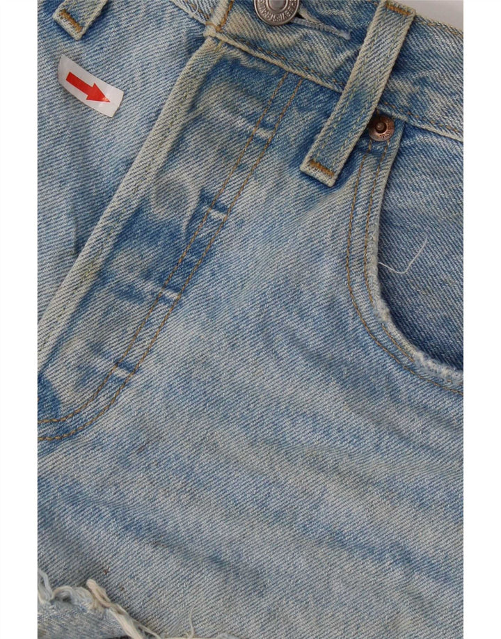 Levi's Womens 501 Distressed Denim Shorts W26 Small Blue Cotton