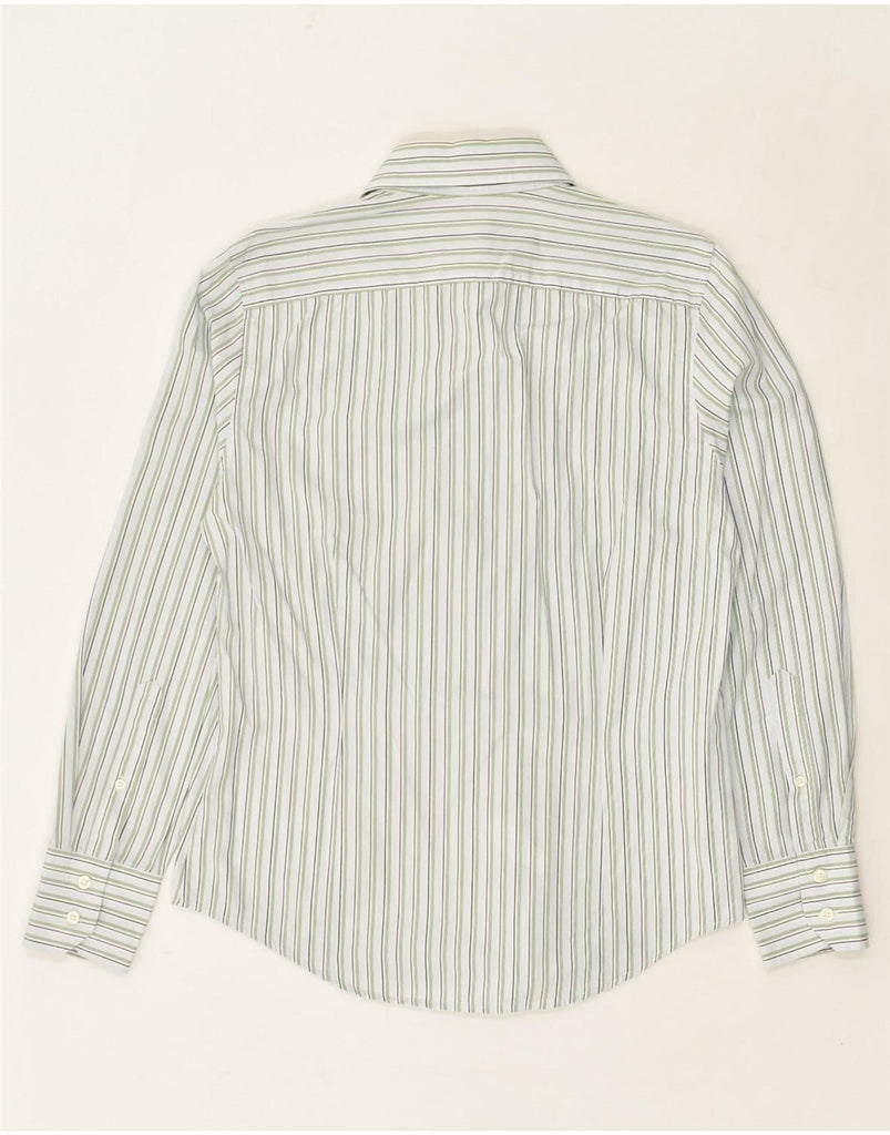 BENETTON Mens Shirt Medium Green Striped Cotton Vintage Benetton and Second-Hand Benetton from Messina Hembry 