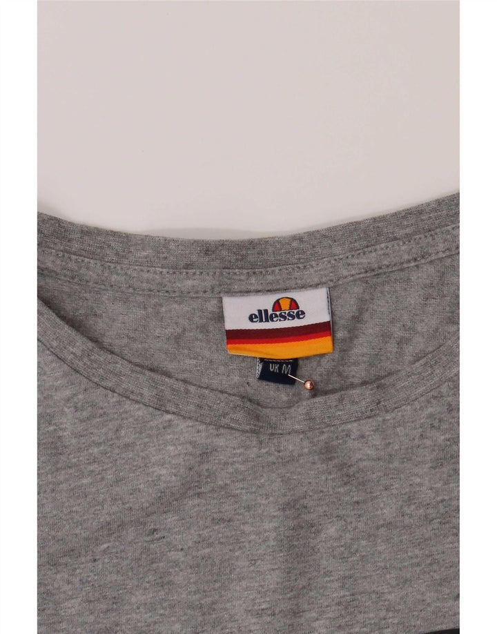 Ellesse Mens Graphic T-Shirt Top Medium Grey Flecked Cotton