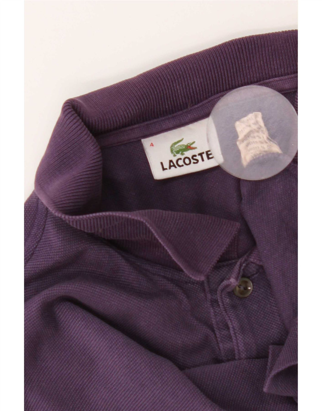 Lacoste Mens Polo Shirt Size 4 Medium Purple Cotton