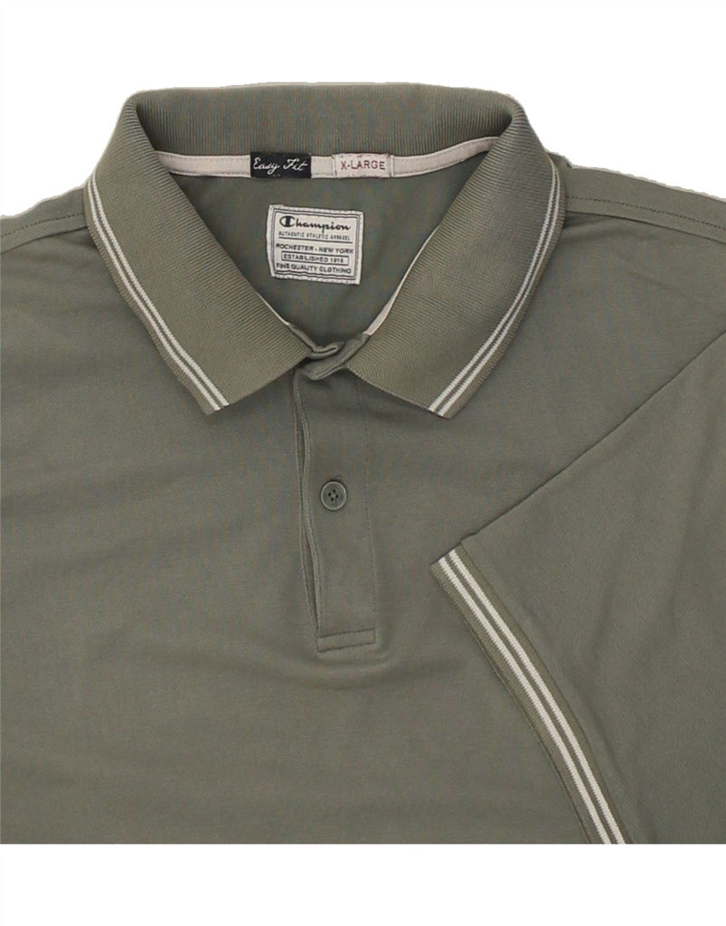 CHAMPION Mens Easy Fit Polo Shirt XL Khaki Cotton Vintage Champion and Second-Hand Champion from Messina Hembry 