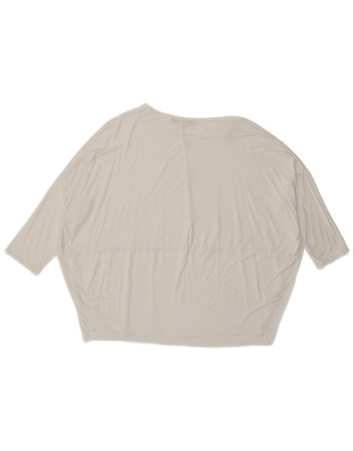 ZARA Womens Oversized Top 3/4 Sleeve UK 14 Medium White
