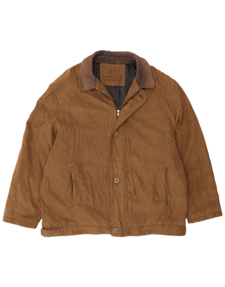Douglas Mens Suede Jacket UK 46 3XL Beige Leather