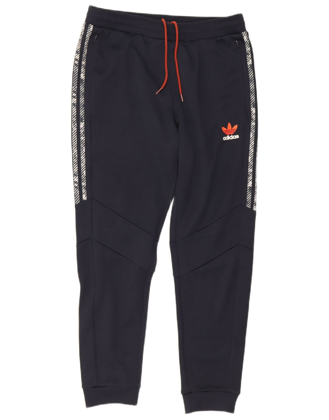 Adidas Mens Graphic Tracksuit Trousers Joggers Large  Navy Blue Polyester