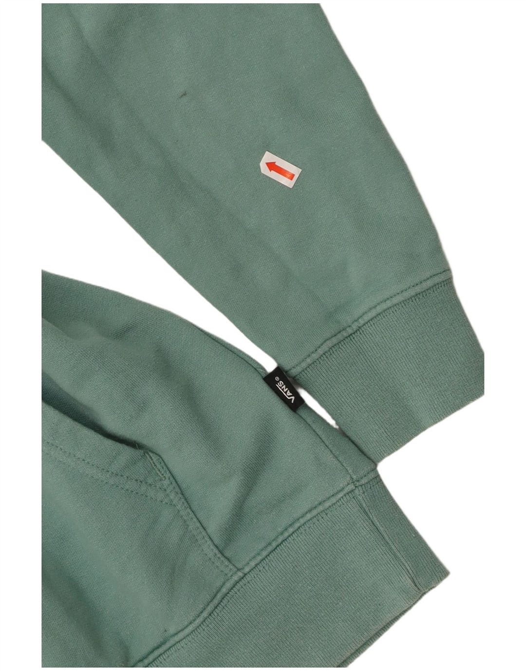 VANS Mens Graphic Hoodie Jumper Small Green Cotton