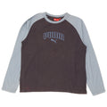 Puma Boys Graphic Top Long Sleeve 13-14 Years Grey Colourblock Cotton