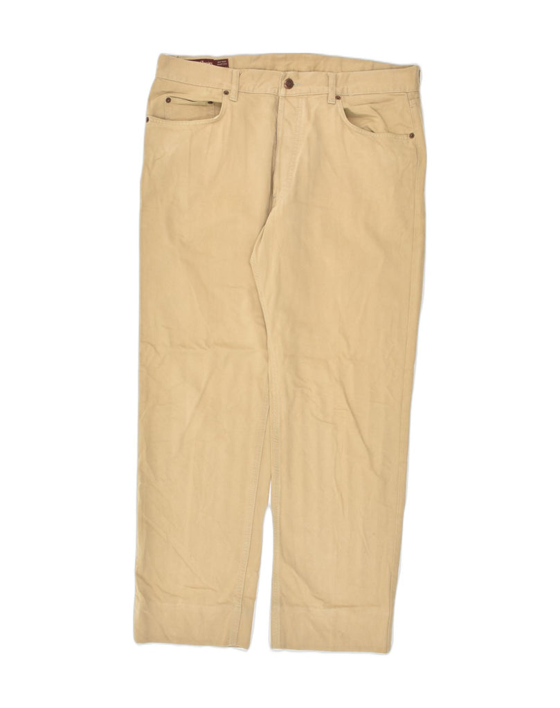 MARLBORO CLASSICS Mens Straight Casual Trousers W36 L29 Beige Cotton | Vintage Marlboro Classics | Thrift | Second-Hand Marlboro Classics | Used Clothing | Messina Hembry 