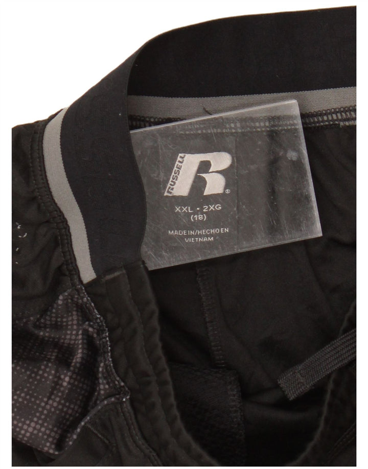 Russell Athletic Boys Sport Shorts 15-16 Years 2XL Black Polyester