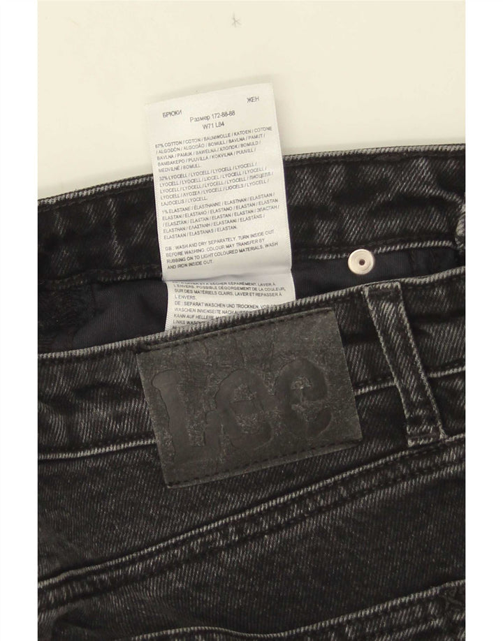 Lee Womens Carol Straight Jeans W28 L28 Black Cotton