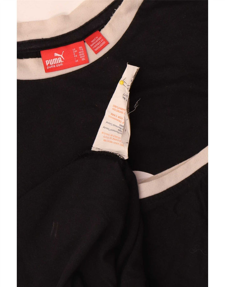 Puma Mens Graphic Vest Top 2XL Black Colourblock Cotton