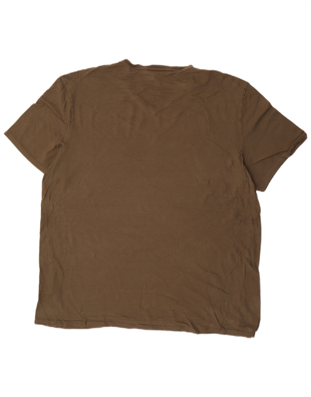 CALVIN KLEIN Mens T-Shirt Top 2XL Khaki Cotton
