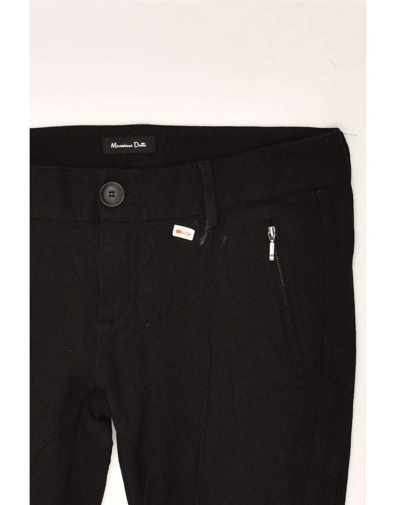 MASSIMO DUTTI Womens Slim Capri Trousers W32 L23  Black Viscose | Vintage Massimo Dutti | Thrift | Second-Hand Massimo Dutti | Used Clothing | Messina Hembry 