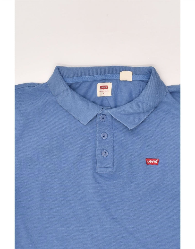 LEVI'S Mens Polo Shirt Small Blue Cotton | Vintage Levi's | Thrift | Second-Hand Levi's | Used Clothing | Messina Hembry 