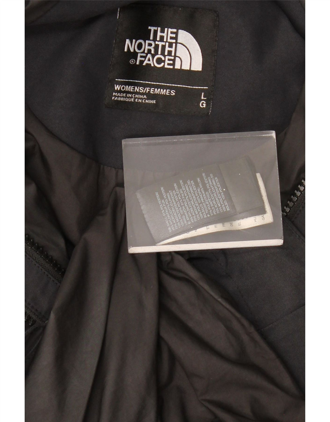 THE NORTH FACE Womens Hooded Windbreaker Coat UK 16 Large Black Polyester