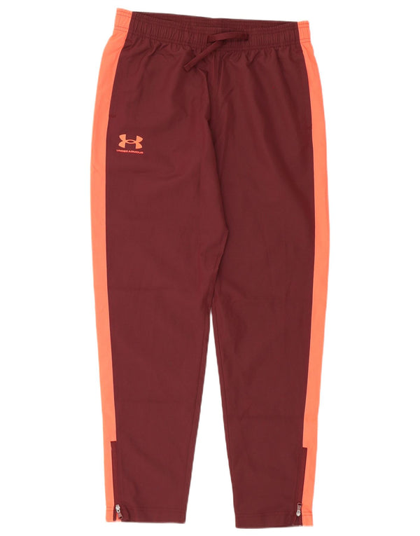 Under Armour Girls Tracksuit Trousers 13-14 Years XL Burgundy Colourblock