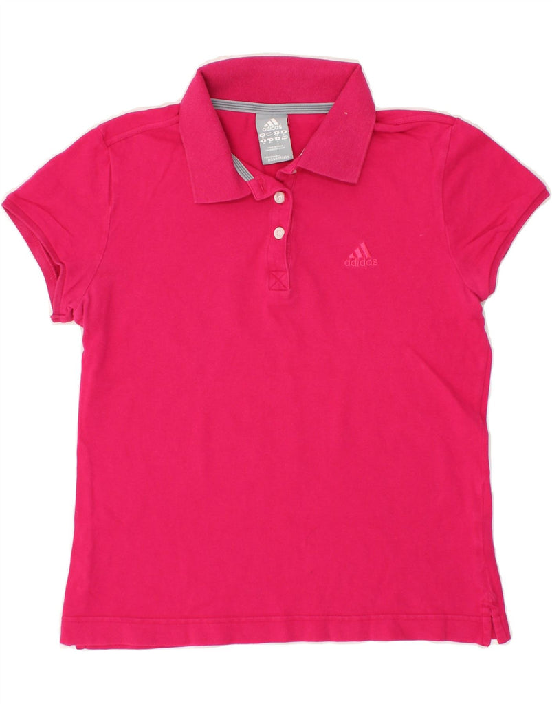 ADIDAS Womens Polo Shirt UK 12 Medium Pink Vintage Adidas and Second-Hand Adidas from Messina Hembry 