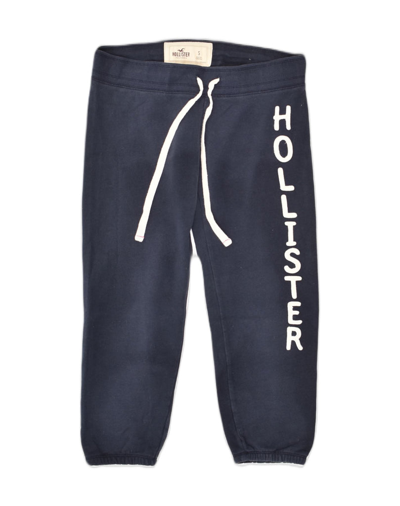 HOLLISTER Womens Graphic Tracksuit Trousers UK 10 Small Navy Blue Cotton | Vintage Hollister | Thrift | Second-Hand Hollister | Used Clothing | Messina Hembry 