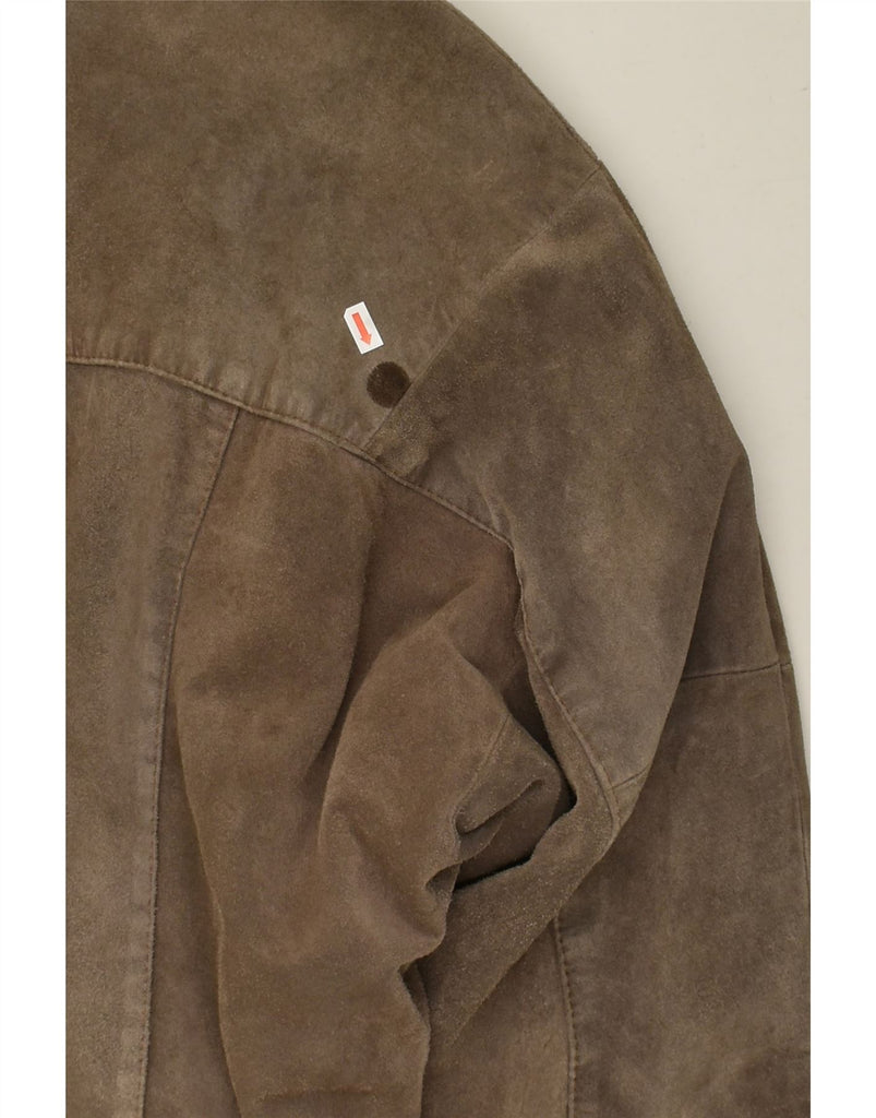 VINTAGE Womens Shearling Jacket IT 44 Medium Grey Leather | Vintage Vintage | Thrift | Second-Hand Vintage | Used Clothing | Messina Hembry 