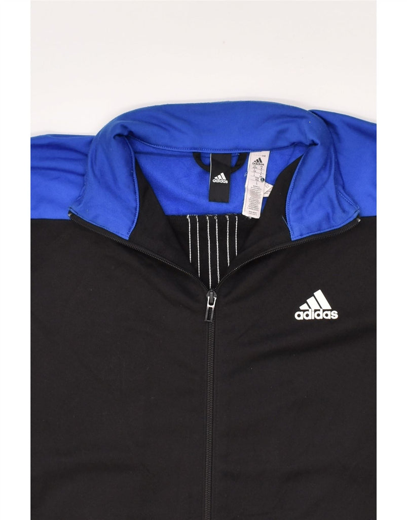 ADIDAS Mens Tracksuit Top Jacket UK 40/42 Medium Black Colourblock | Vintage Adidas | Thrift | Second-Hand Adidas | Used Clothing | Messina Hembry 