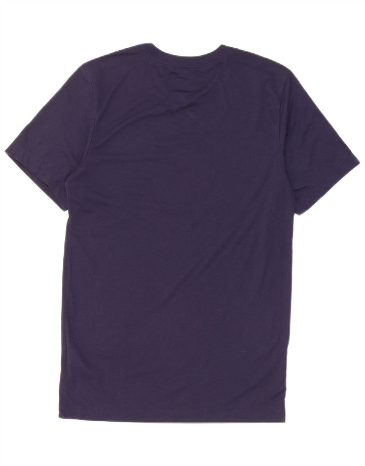 NIKE Mens Dri Fit Graphic T-Shirt Top XS Navy Blue Polyester