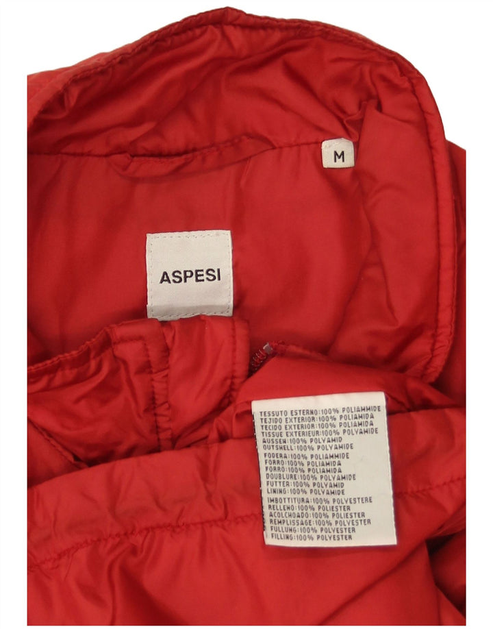 Aspesi Womens Gilet UK 14 Medium Red Polyamide