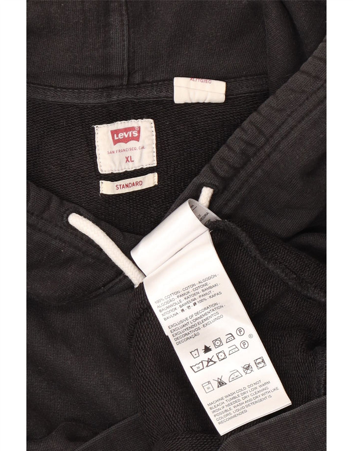 Levi's Mens Standard Hoodie Jumper XL Black Cotton