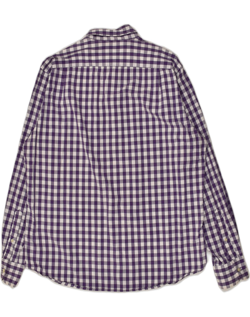 J. CREW Mens Shirt Large Purple Gingham Cotton | Vintage J. Crew | Thrift | Second-Hand J. Crew | Used Clothing | Messina Hembry 