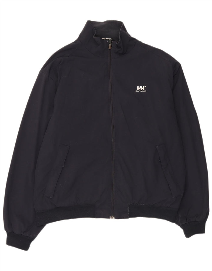 Helly Hansen Mens Bomber Jacket UK 40 Large Navy Blue Nylon