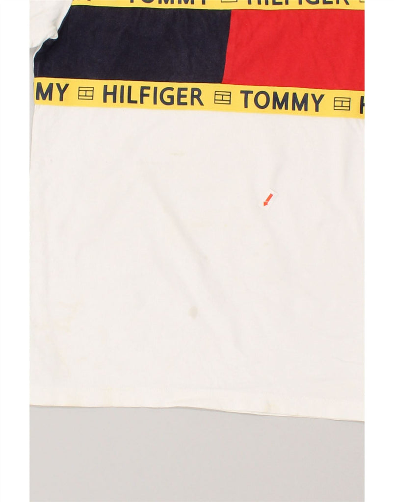 TOMMY HILFIGER Boys Graphic T-Shirt Top 11-12 Years White Cotton | Vintage Tommy Hilfiger | Thrift | Second-Hand Tommy Hilfiger | Used Clothing | Messina Hembry 