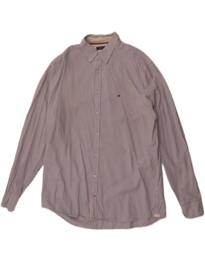 Tommy Hilfiger Mens Shirt Large Blue Striped